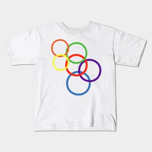 Rainbow Rings Kids T-Shirt